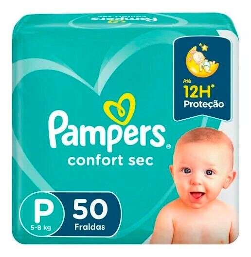 Fralda Pampers Confort Sec P com 50