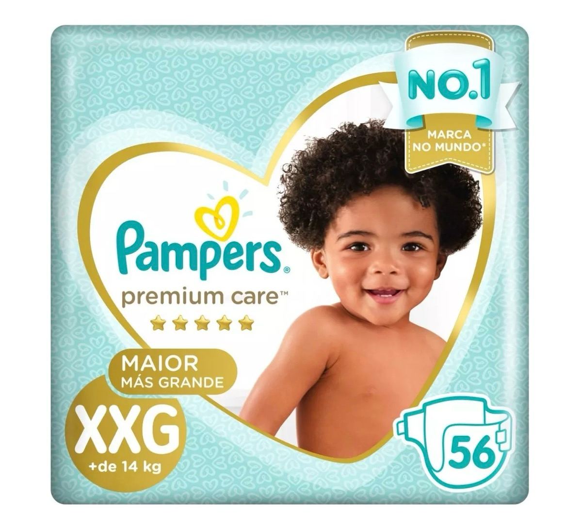 Fralda Pampers Premium Care XXG 56 unidades