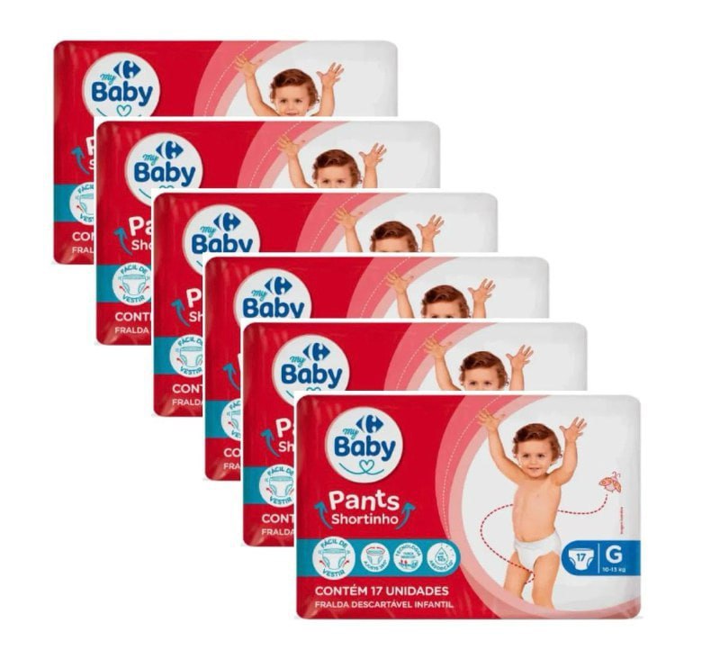 Fralda Pants Carrefour My Baby G 102 Unidades
