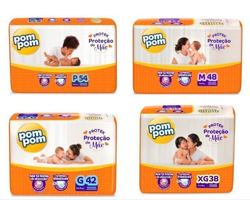 Fralda Pom Pom Derma Protek P ao XXG