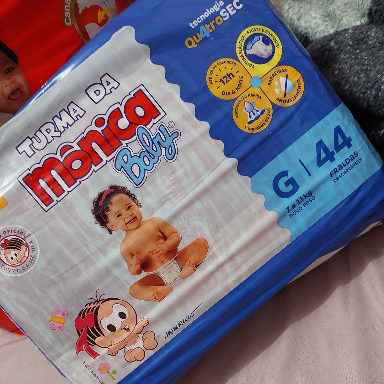 Fralda Turma da Monica Baby Mega G 44 Unidades