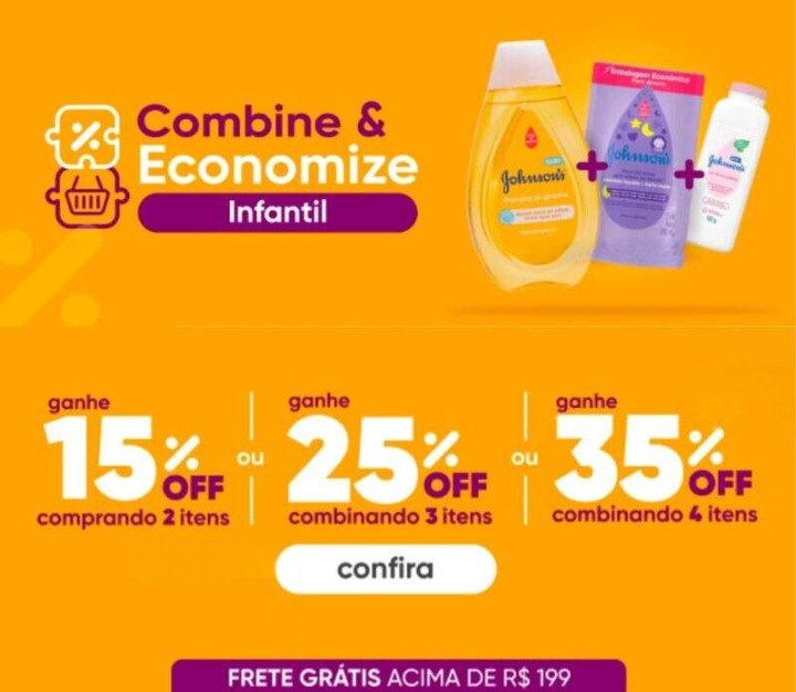 Ganhe até 35% Off em Johnson's Baby