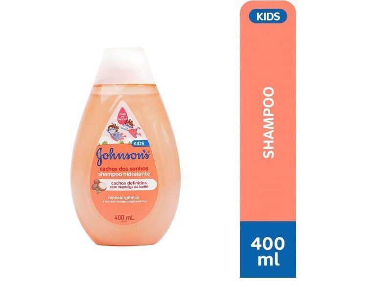 Johnson's Baby Shampoo Infantil Para Cabelos Cacheados Cachos Dos Sonhos, 400ml