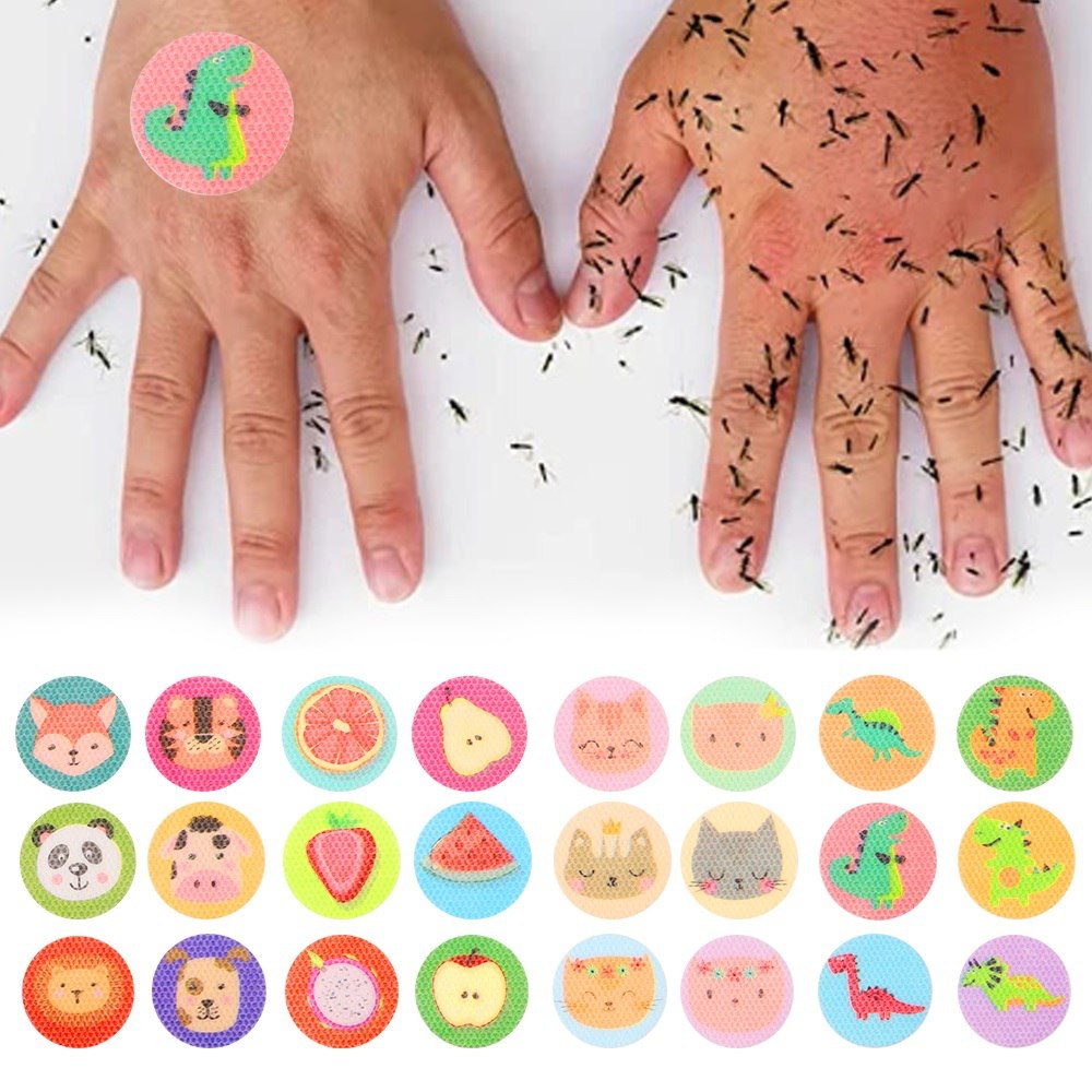 Kit 30 Adesivos Repelente Citronela Desenhos Bebe 5 Cartela Adesivo Repelente para Bebe Repelente Infantil para Bebe