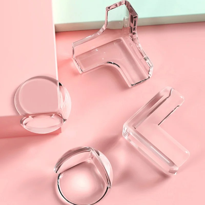 Kit 4 Protetor De Quina Silicone Mesa Segurança Para Crianças E Bebes Proteção