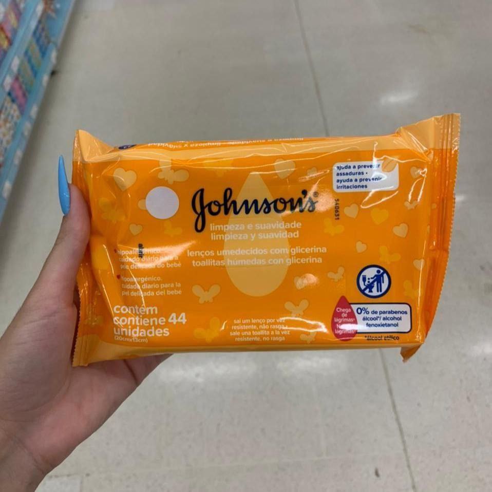 Lenços Umedecidos Johnson's Baby Limpeza e Suavidade, 44 unidades