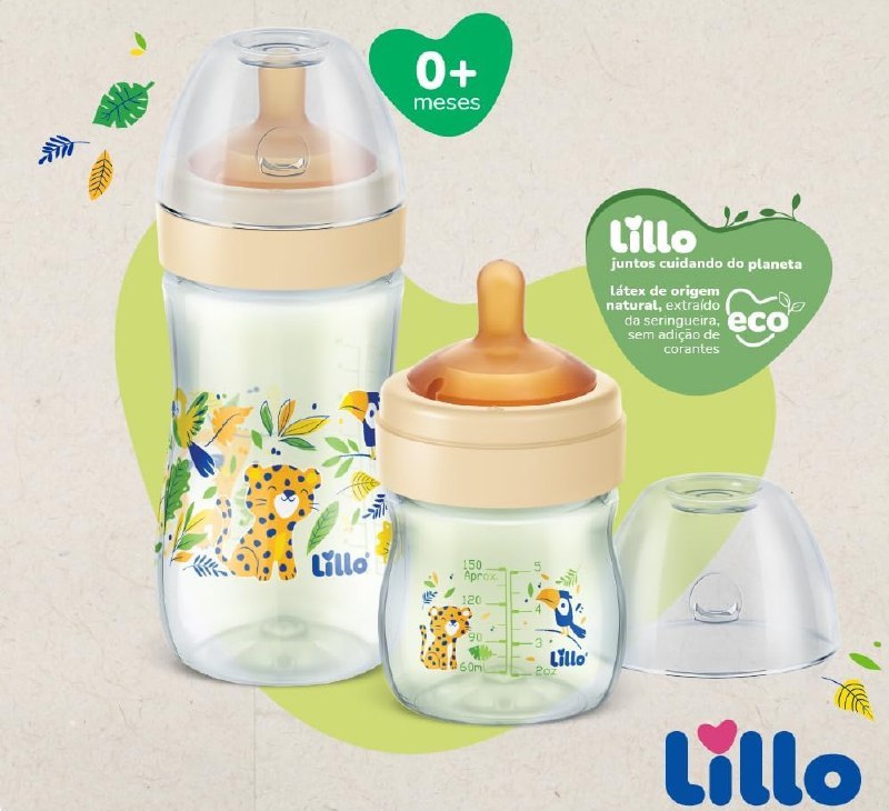 Lillo Kit De Mamadeiras Super Evolution Com Bico Látex 150Ml E 300Ml -