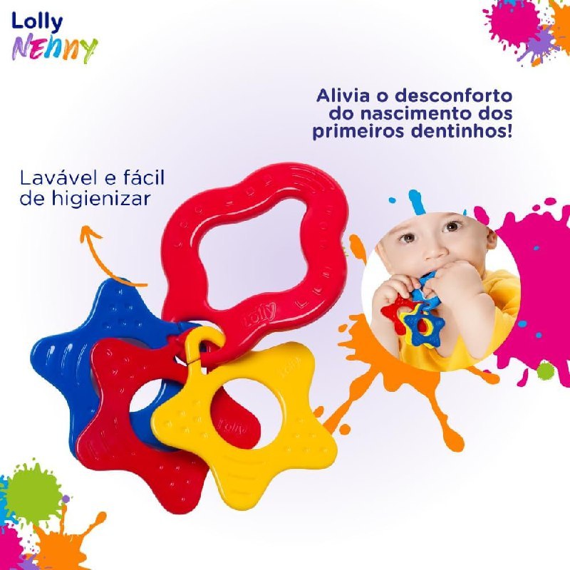 Mordedor Infantil Tricolor Lolly