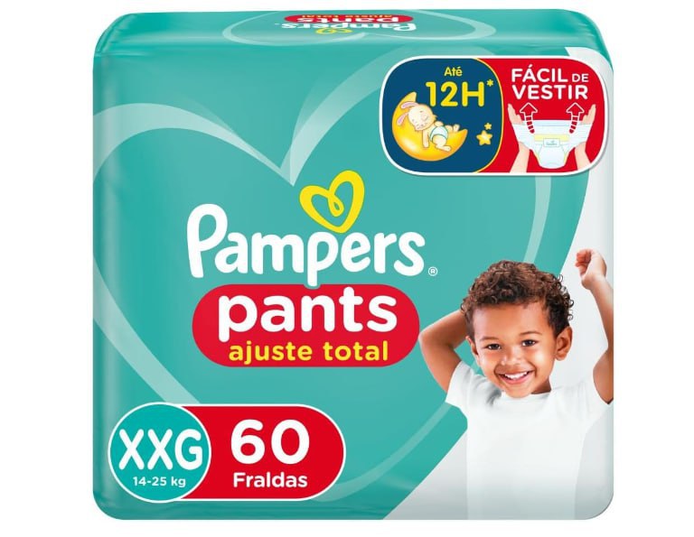 Pampers Fralda Pants Ajuste Total Xxg 60 Unidades