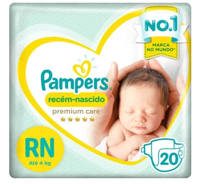Pampers Fraldas Recém Nascido Premium Care Rn 20 Unidades