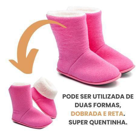 Pantufa Bota Polar Antiderrapante Super Quentinha