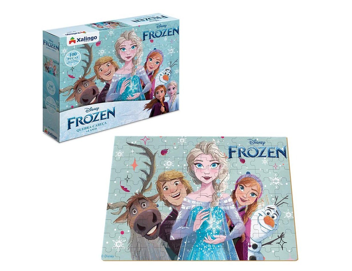 Quebra-Cabeças 100 Peças Frozen Disney Xalingo