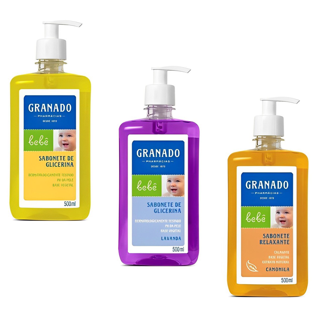 Sabonete Líquido Bebê Granado 500ml (Tradicional, Lavanda ou Camomila)