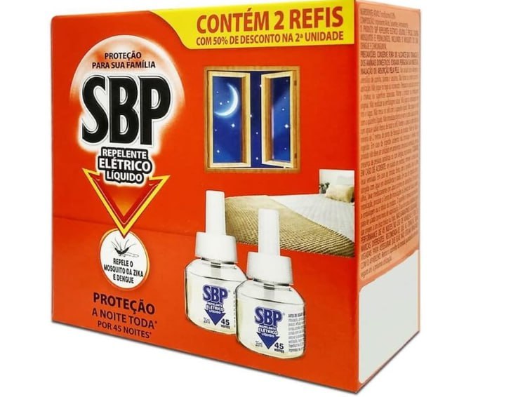 SBP Repelente Elétrico Líquido 45 Noites 50% 2ª Unidade 35Ml
