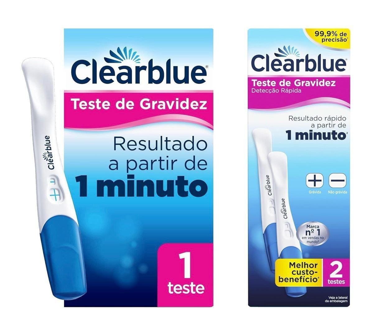 Teste de Gravidez Clearblue Detecção Rápida 1 Unidade