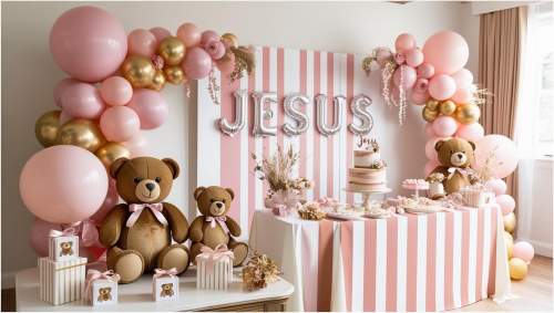 Decoração para chá de bebe evangelico