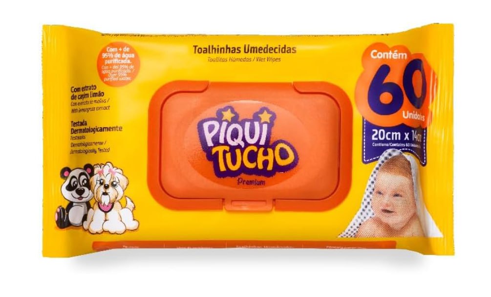 Banho Fresh Toalhinhas Umed Piquitucho Premium Com 60 Pcs