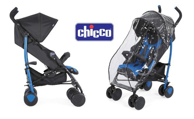 Chicco Echo Carrinho de Passeio com Barra de Proteção, Azul (Mr Blue), 0 a 22kg