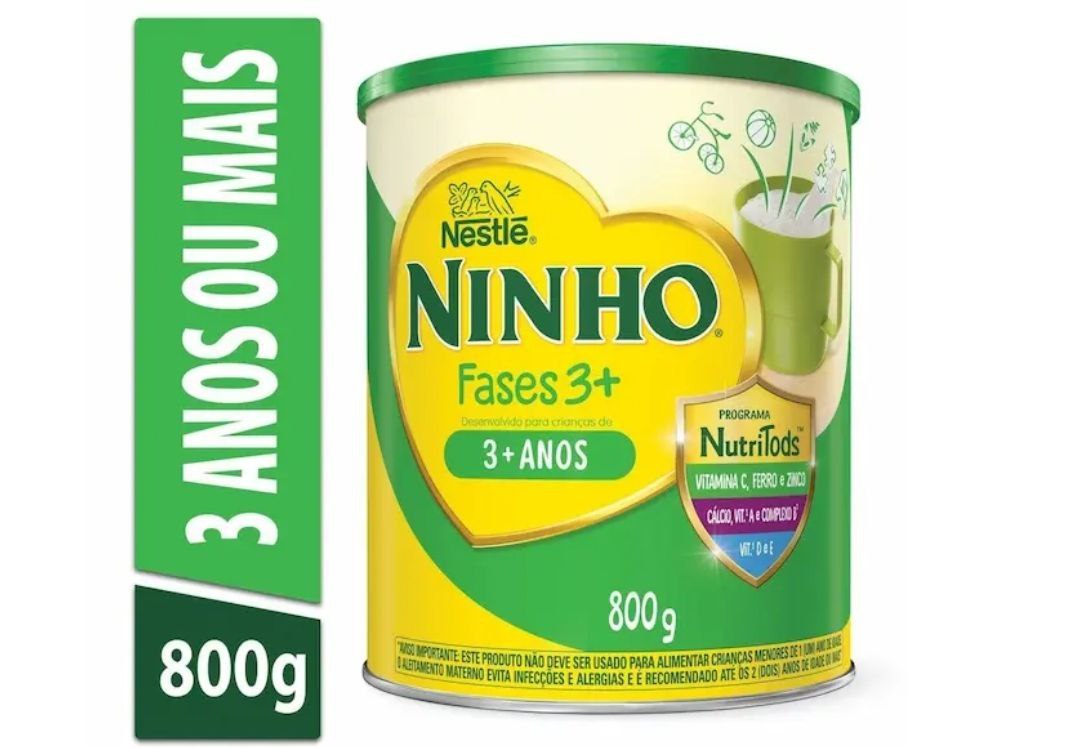 Composto Lácteo Ninho Fases 3+ Nestlé 3 a 5 anos 800g
