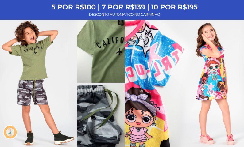 😍 Conjuntos de verão - Tam 1 ao 14