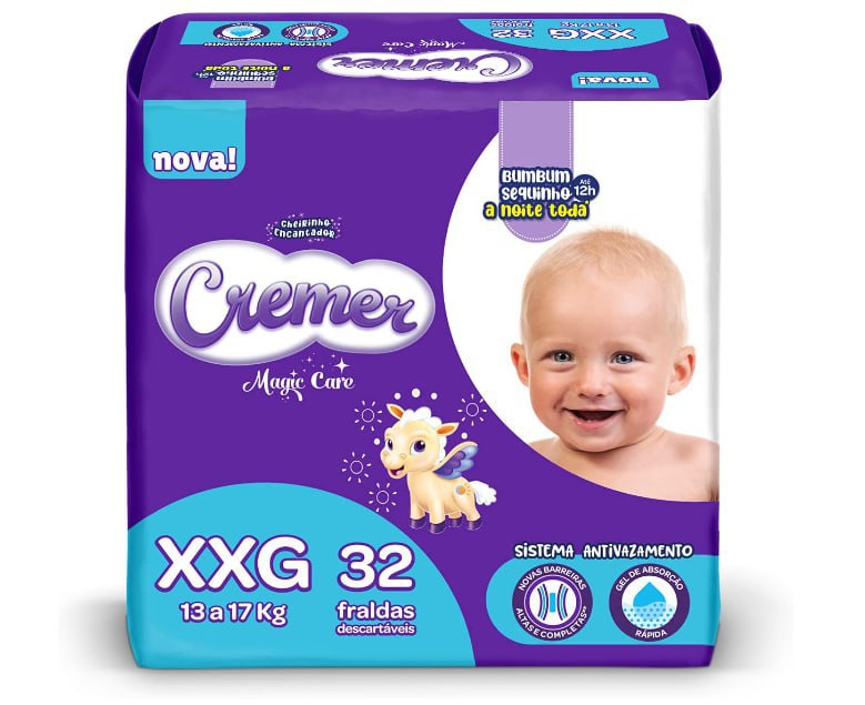 Cremer Fralda Mega Xxg 32 Unidades