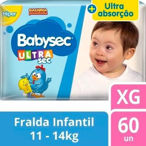 Fralda Babysec Galinha Pintadinha XG com 60