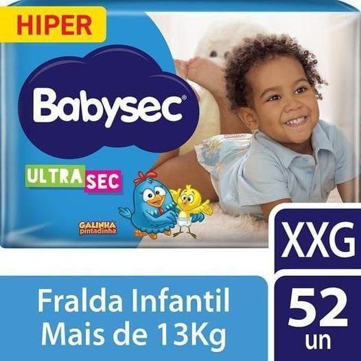 Fralda Babysec Galinha Pintadinha XXG - 52 Unidades