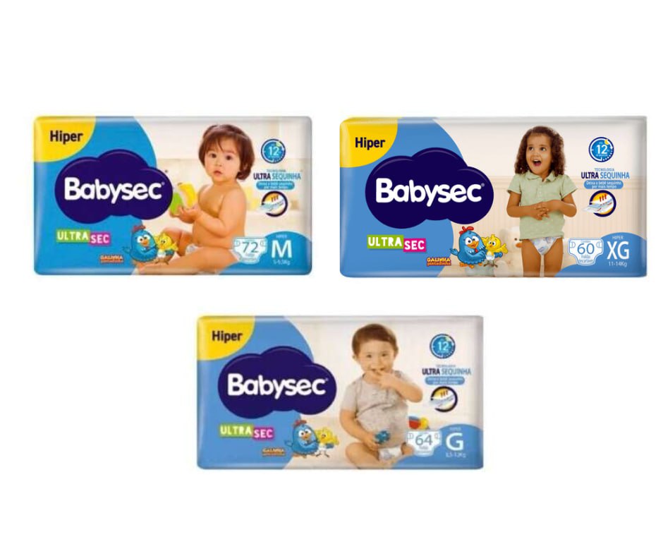 Fralda Babysec UltraSec Galinha Pintadinha