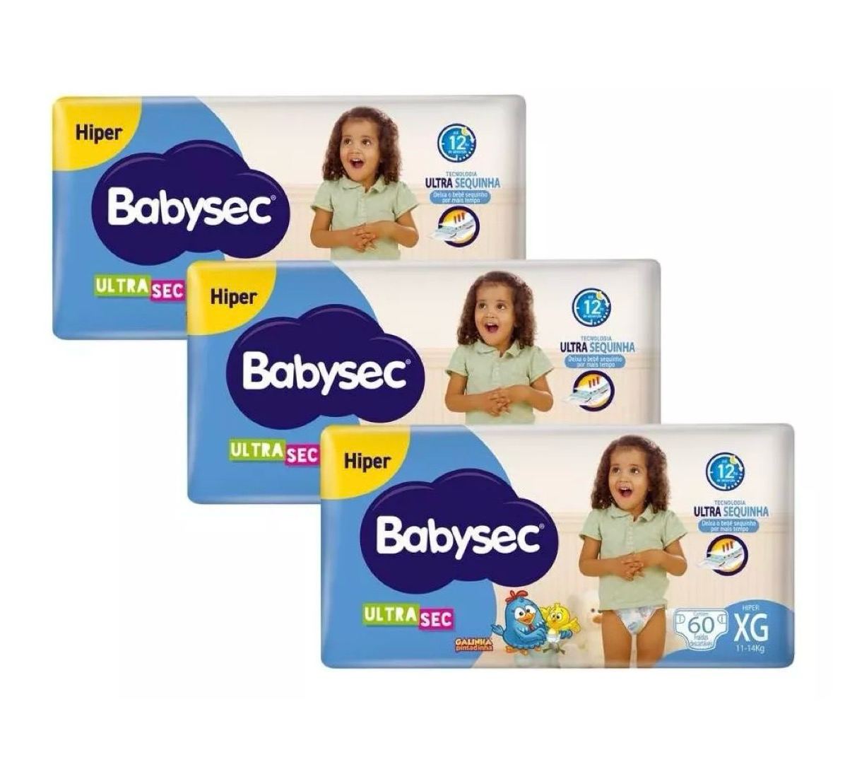 Fralda Babysec Ultrasec XG 180 Unidades