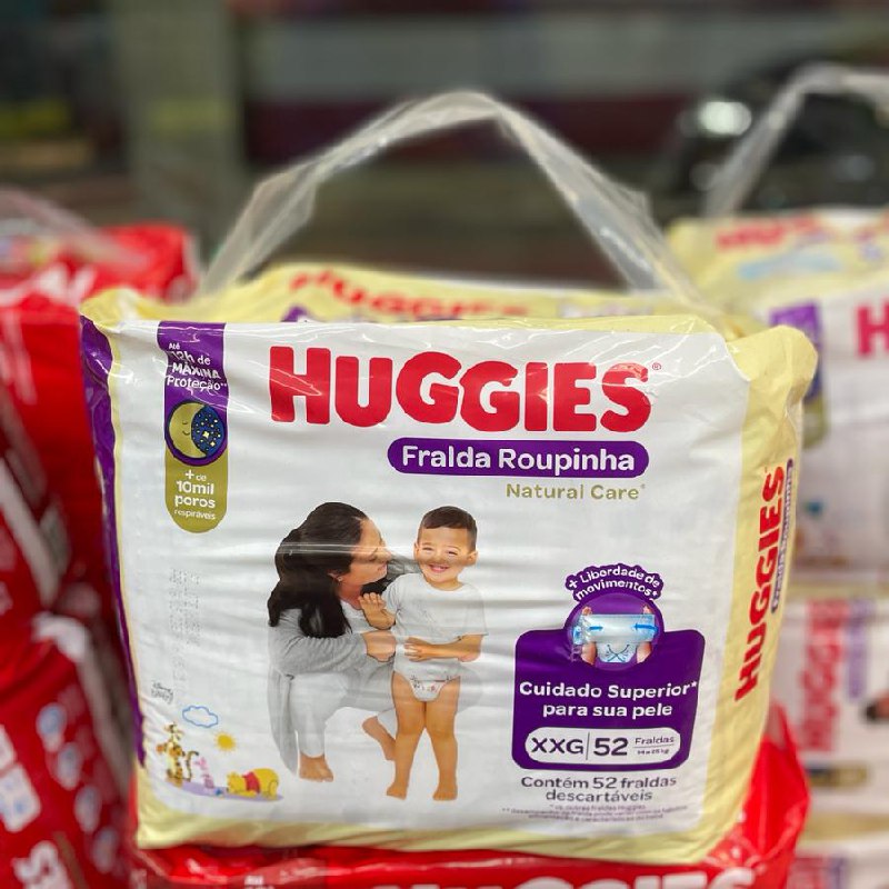 Fralda Huggies Natural Care Roupinha XXG 52 Unidades