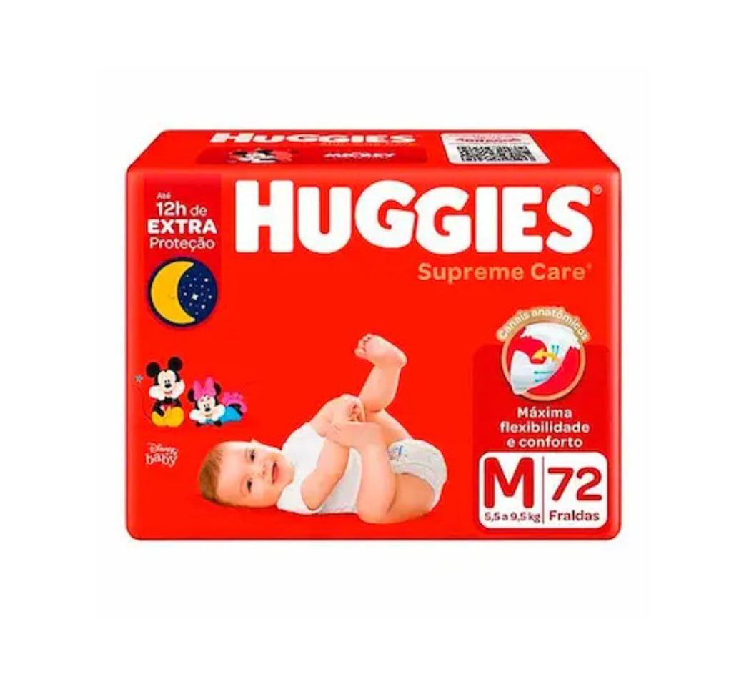 Fralda Huggies Supreme Care M 72 unidades