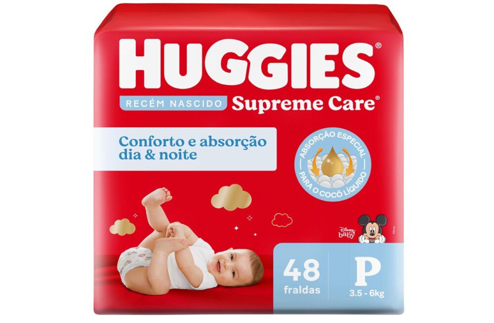 Fralda Huggies Supreme Care P com 48