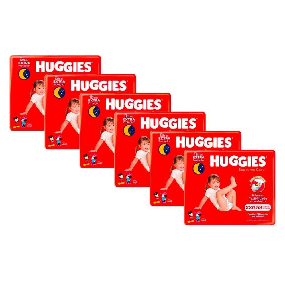 Fralda Huggies Supreme Care XXG com 348 Unidades
