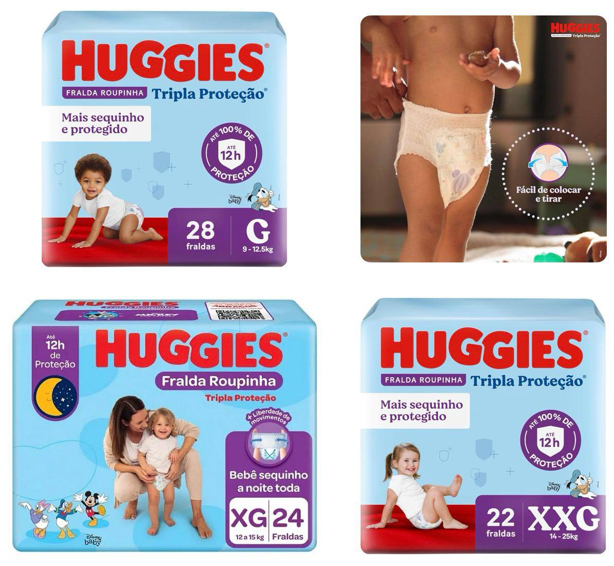 Fralda Huggies Tripla Proteção Roupinha