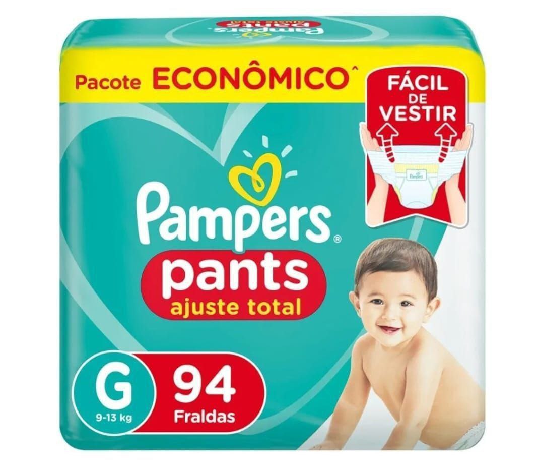 Fralda Pampers Pants Ajuste Total Max G 94 Unidades