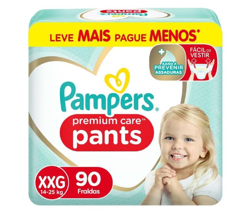 Fralda Pampers Pants Premium Care XXG 90 Unidades