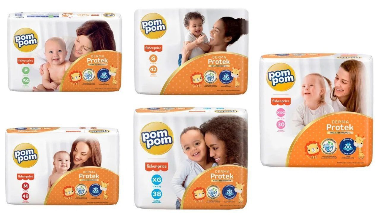 Fralda Pom Pom Derma Protek P ao XXG