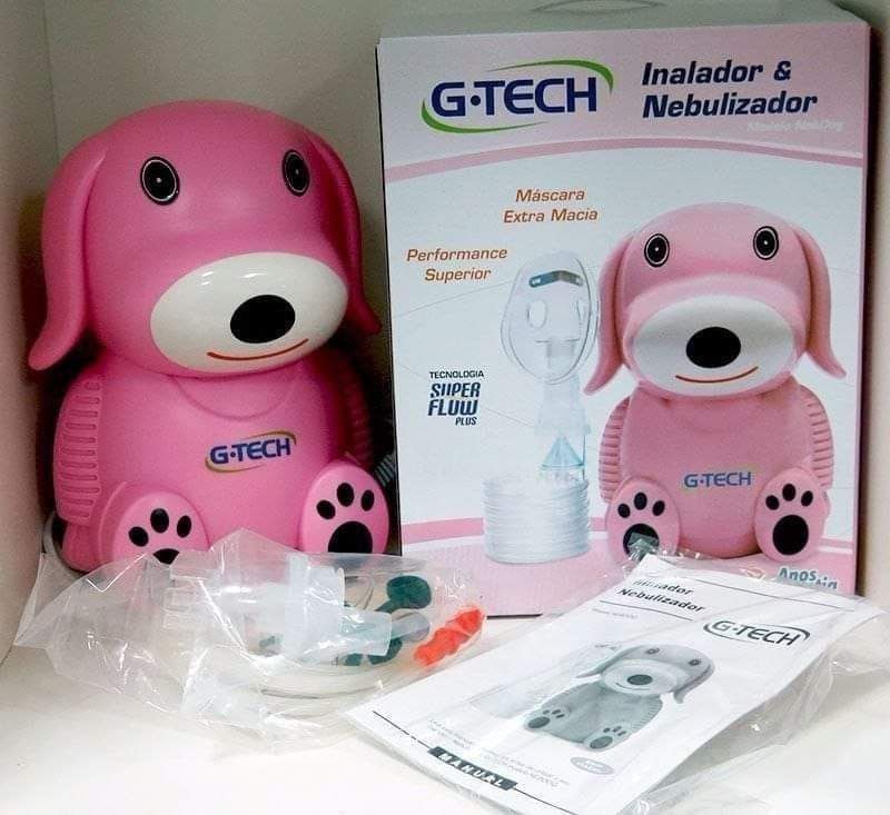 G-Tech Inalador Nebulizador Nebdog Bivolt Rosa
