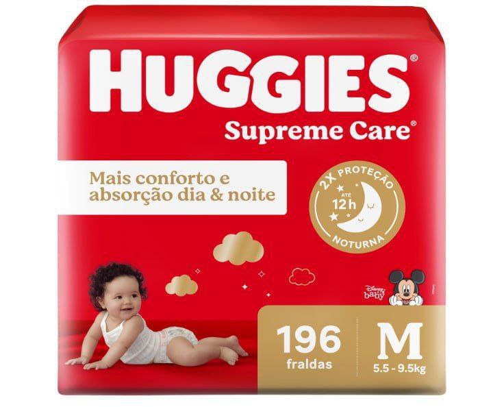 Huggies Fralda Supreme Care M 196 Un