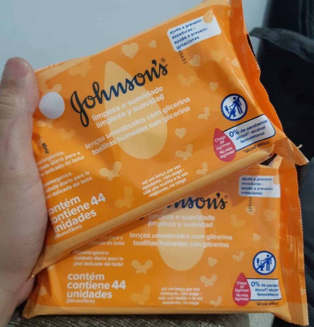 Johnson's Baby Lenços Umedecidos Limpeza e Suavidade 44un