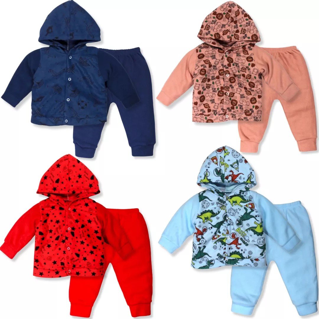 Kit 4 Conjunto Inverno Infantil Soft Roupa De Frio Menino