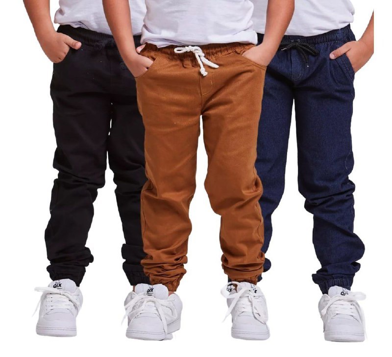 Kit Calça Jeans Jogger Infantil 3 unidades (04 ao 16)