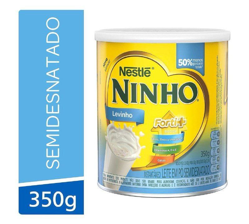 Leite em Pó Ninho Levinho Forti+ Semidesnatado 350g