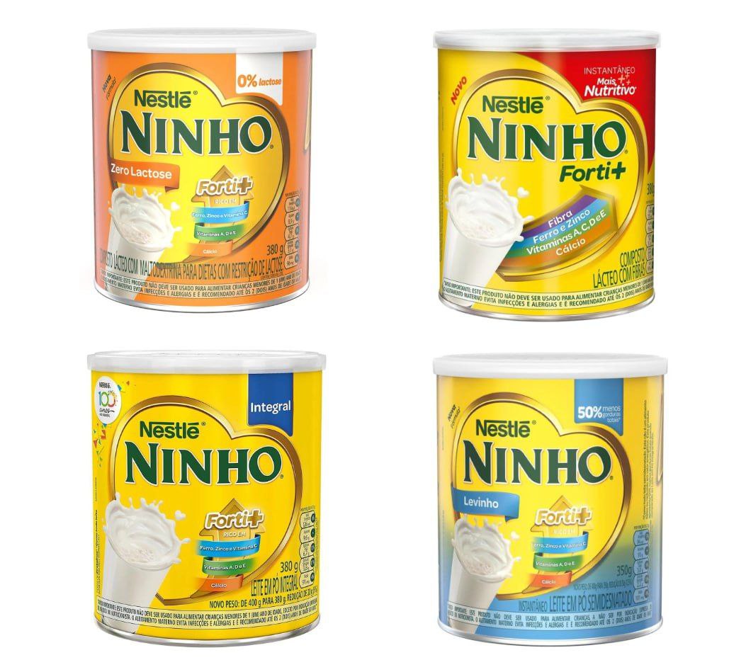 Leite em pó ou Composto Lácteo Ninho 380g