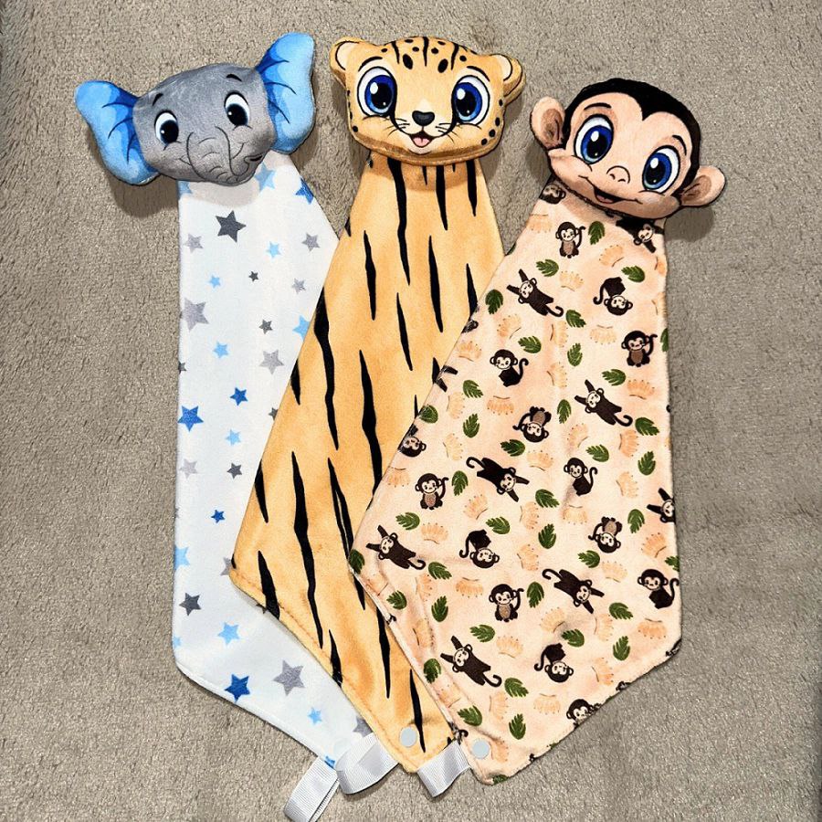 Naninha Plush para Bebe com Prendedor de Chupeta