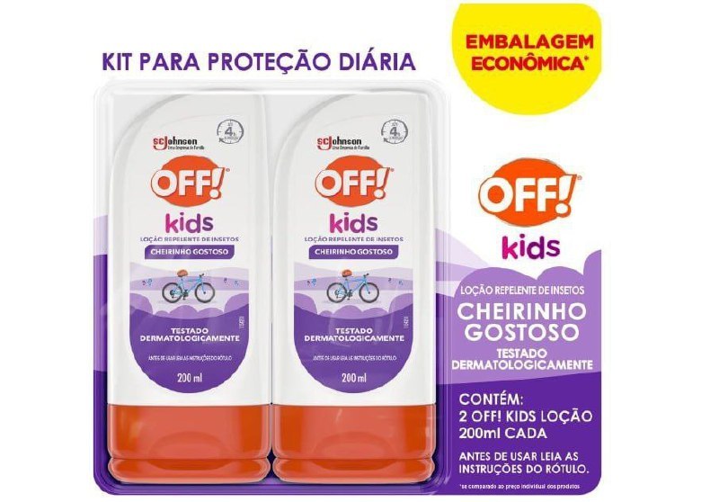 OFF! Repelente Kids Loção 2 Unidades 200ml Cada