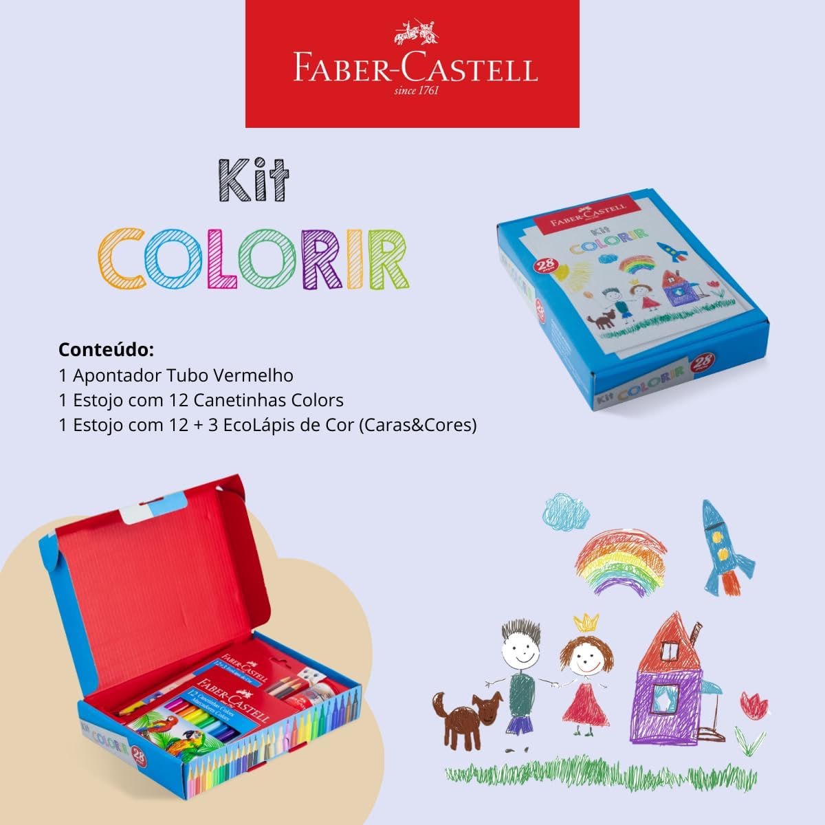 Olha só que bacana 😍 Uma caixinha com kit para os pequenos colorirem 🫶🏻