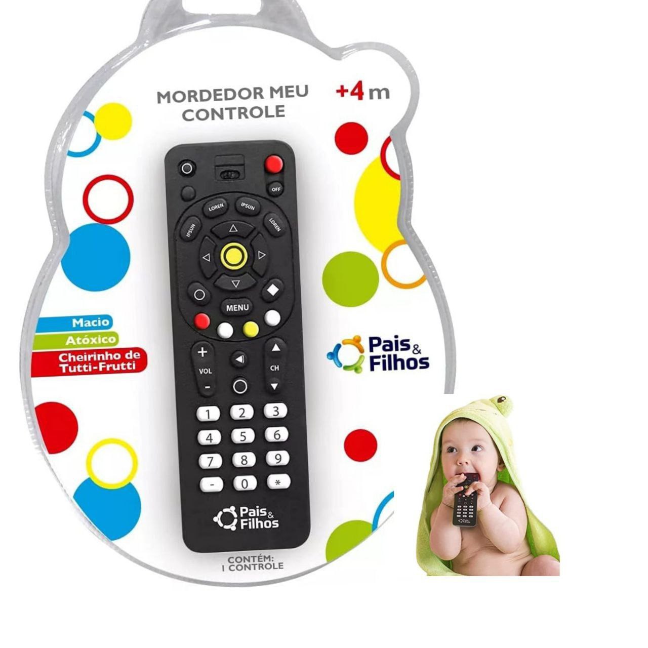 Pais E Filhos Pais & Filhos Mordedor Meu Controle Multi-Colored Tamanho Único