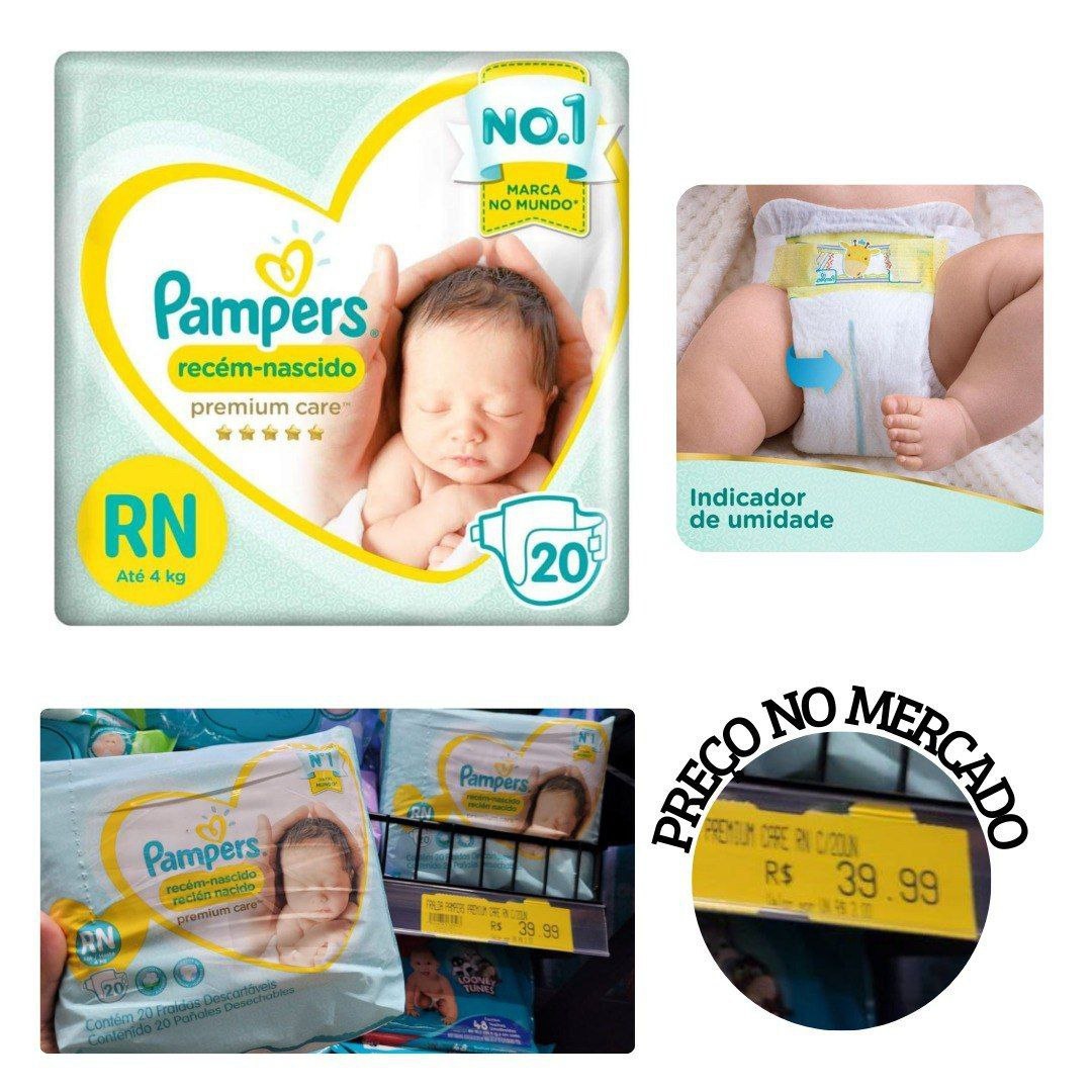 Pampers Fraldas Recém Nascido Premium Care Rn 20 Unidades