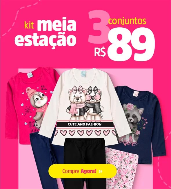 3 Conjuntos  meia  estação